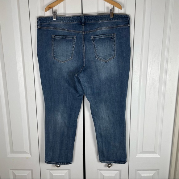 Jessica Simpson Exposed Button Fly Straight Ankle Jeans Women’s 18W Distressed - Picture 6 of 15